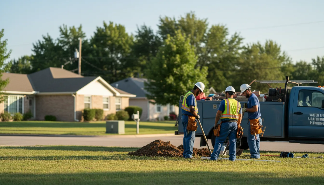 Residential water line and bathroom plumbing service in Eastlake, MI